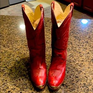 Acme Western Leather Cowgirl Boots